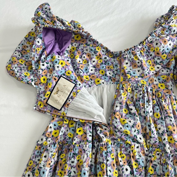 Agua By Agua Bendita Short Dress Flor La Fania Lila Size Small - Picture 8 of 10
